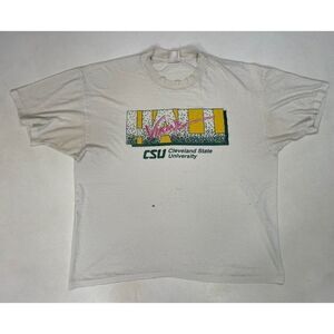 VINTAGE Cleveland State University Viking T-shirt Men XL 90s Single Stitch